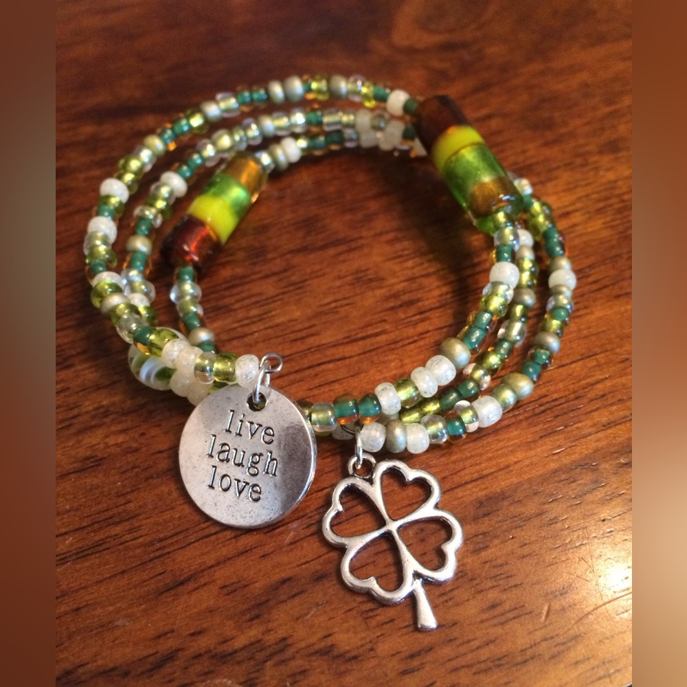 Wrap Beaded Bracelet w/ Charms